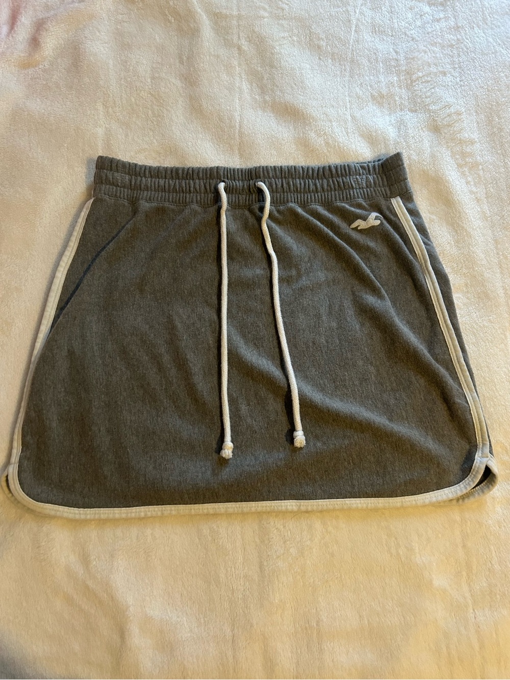Hollister Gray Mini Skirt with White Trim